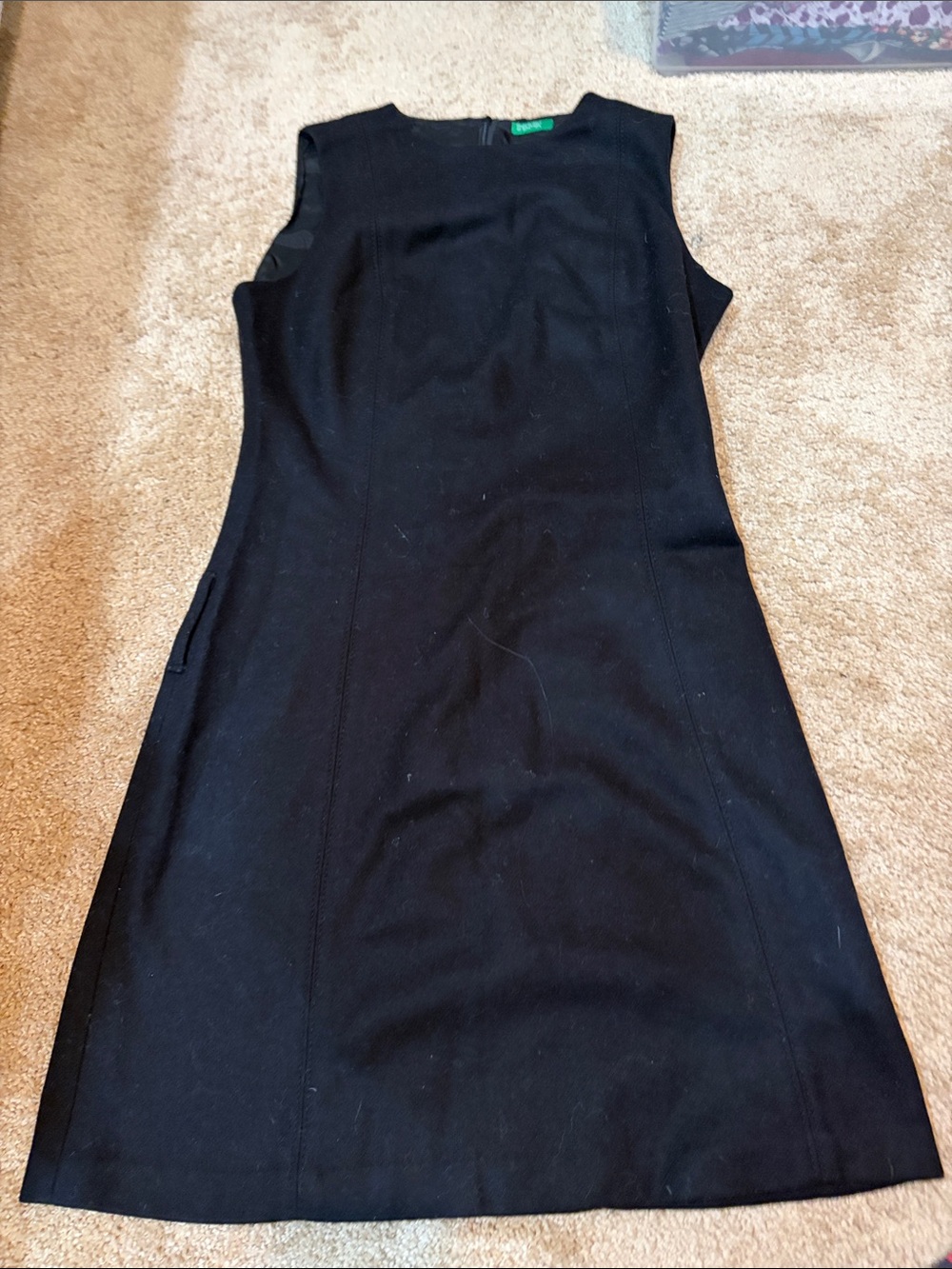 Benetton Classic Sleeveless Black  Dress